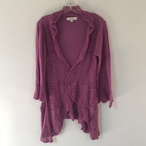 SLine lavendar cardigan.  Size Medium.